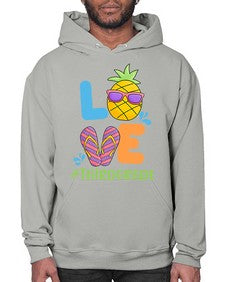 LOVE third Grade Summer Pineapple 527# - third grade- Hoodie