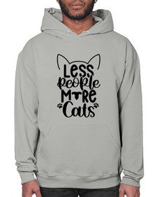 Less People More Cats Style 97# - cats- Hoodie