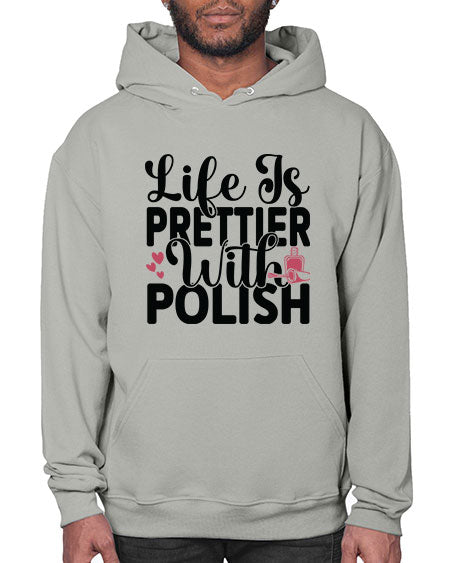 Life Is Prettier With Polish 1052# - nail tech- Hoodie