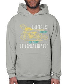 Life is short so grip it and rip it 43# - motorcycle- Hoodie