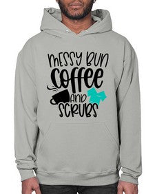 Messy Bun Coffee And Scrubs Style Style 1096# - nurse- Hoodie