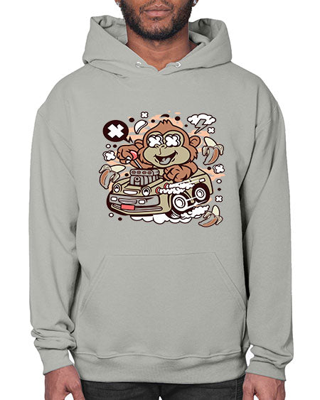 Monkey Hotrod - monkey- Hoodie
