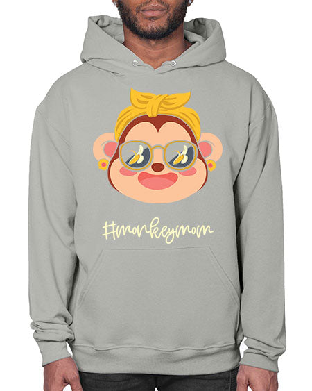 Monkey Mom Banana Glasses 16# - monkey- Hoodie