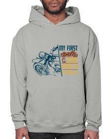 My first car was a motorcycle 47# - motorcycle- Hoodie