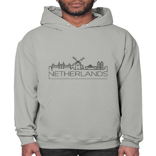 Netherlands Minimal Skyline 1432# - cities- Hoodie