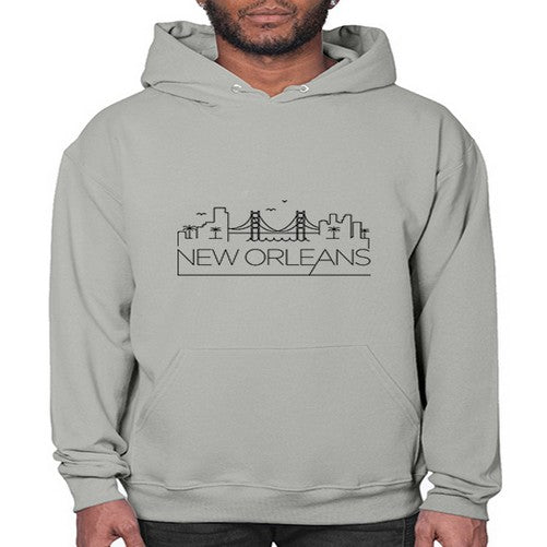 New Orleans Minimal Skyline 1464# - cities- Hoodie