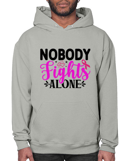 Nobody Fights Alone 12# - breast cancer- Hoodie