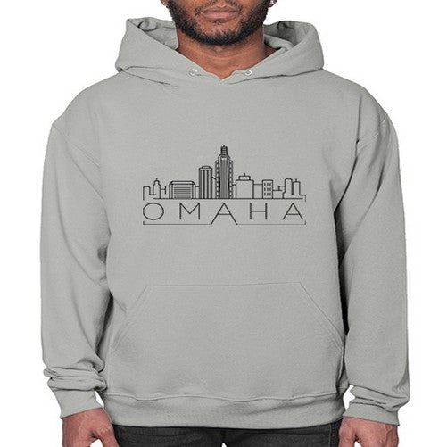 Omaha Minimal Skyline 1530# - cities- Hoodie