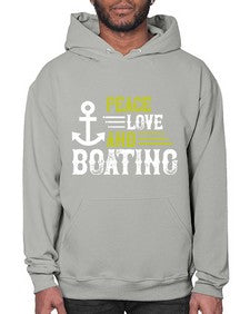 Peace Love and Boating 33# - boats- Hoodie