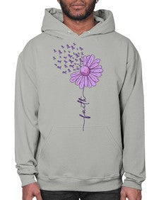 Purple Daisy Faith AlzheimerS Awareness 209# - alzheimers- Hoodie