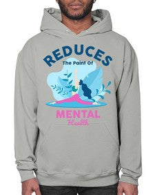 Reduces the Paint of Mental Health 495# - yoga- Hoodie