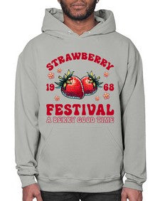 Retro Strawberry Festival 1504# - strawberry- Hoodie