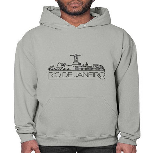 Rio De Janeiro Minimal Skyline 1733# - cities- Hoodie