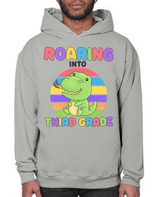 Roaring to third Grade Trex 773# - third grade- Hoodie