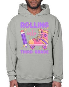 Rolling into third Grade 790# - third grade- Hoodie
