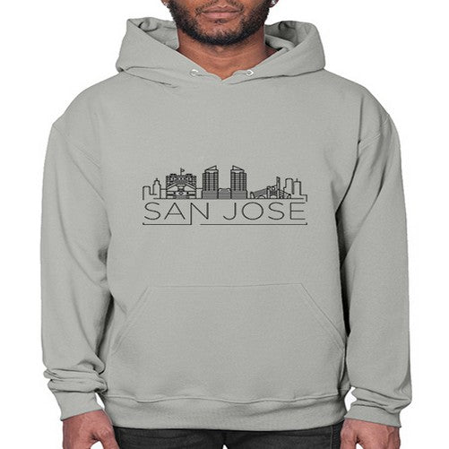 San Jose Minimal Skyline 1778# - cities- Hoodie