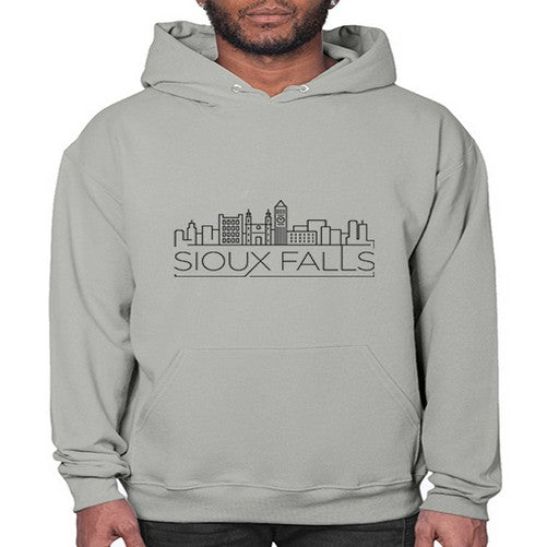 Sioux Falls Minimal Skyline 1849# - cities- Hoodie