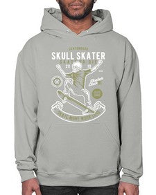 Skull Skater 1064# - skull and bones- Hoodie