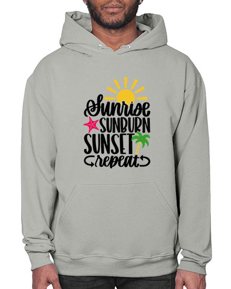 Sunrise Sunburn Sunset Repeat Style 16# - summer- Hoodie
