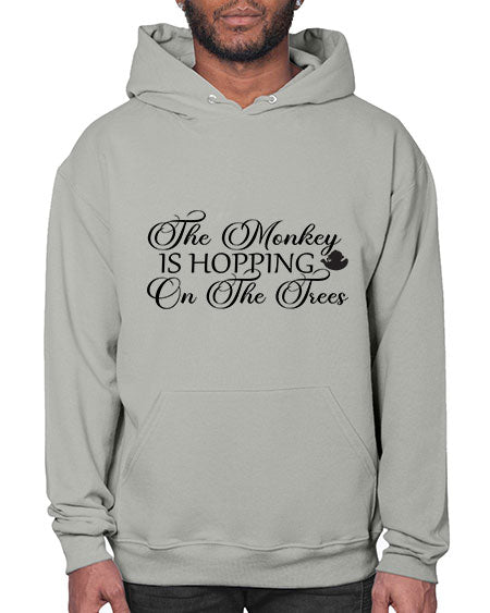 The monkey is hopping on  - monkey- Hoodie