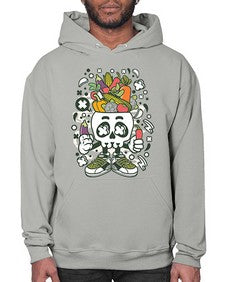 Vegetable Skull Head 1195# - skull and bones- Hoodie