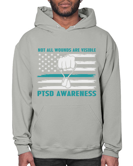 Veteran PTSD Not all wounds 4# - PTSD- Hoodie