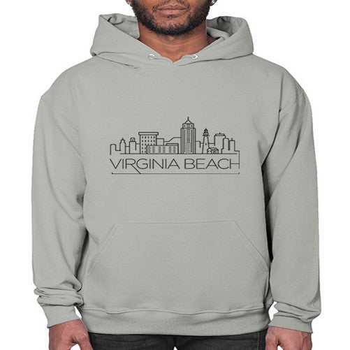 Virginia Beach Minimal Skyline 2083# - cities- Hoodie