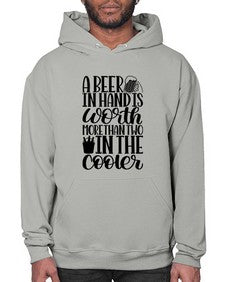 a beer in hand is worth 516# - beer- Hoodie