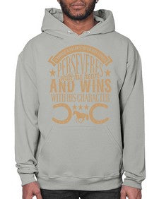 a horse gallop with his lungs perseveres with his heart - horse- Hoodie