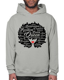 afro woman new 67# - black girls or women- Hoodie