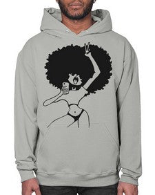 afro woman taking selfie 66# - black girls or women- Hoodie