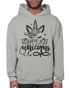 believe in unicorns black 55# - unicorn- Hoodie