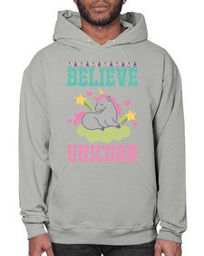 believe unicorn 45# - unicorn- Hoodie
