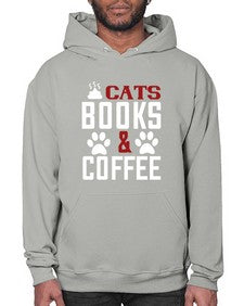cats books and coffee Style 38# - cats- Hoodie