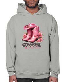 cowgirl valentine cupid valentine 352# - western- Hoodie