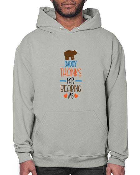 daddy thanks for bearing me 85# - bears - animals- Hoodie