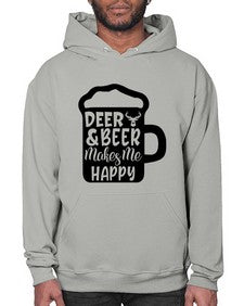 deer and beer makes me happy 900# - beer- Hoodie