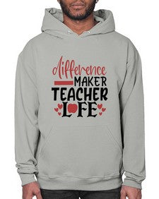 difference maker teacher life Style 120# - teacher- Hoodie