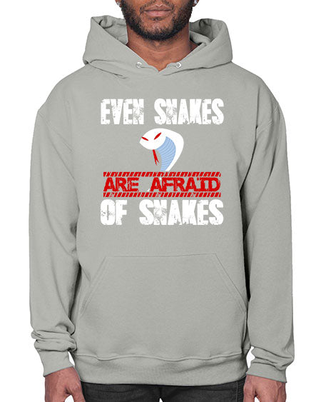 even snakes are afraid of snakes - snake- Hoodie
