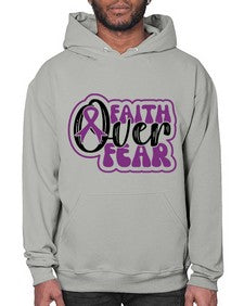 faith over fear 139# - alzheimers- Hoodie