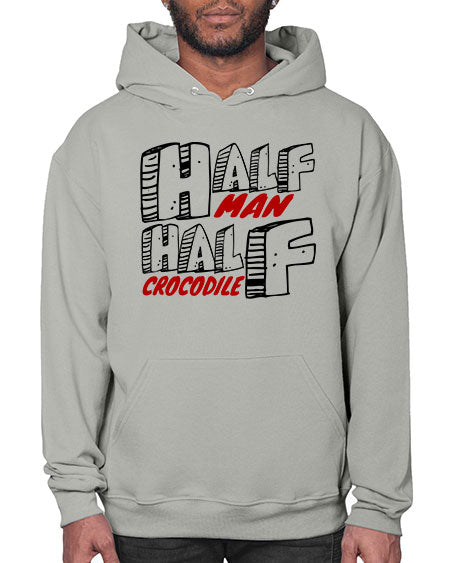 half man half crocodile - alligator- Hoodie