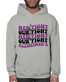 her fight is our fight alzheimer s 156# - alzheimers- Hoodie