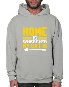 home is wherever my cat is Style 50# - cats- Hoodie