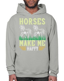 horses make me happy Style 40# - horse- Hoodie