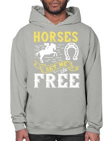 horses set me free Style 39# - horse- Hoodie