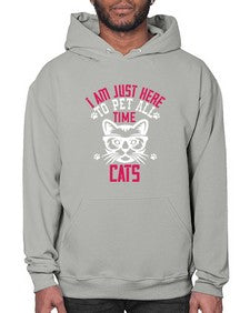 i am just here topet all time cats Style 52# - cats- Hoodie