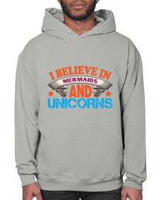 i believe in mermaids and unicorns 173# - unicorn- Hoodie