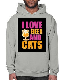 i love beer and cats 1137# - beer- Hoodie
