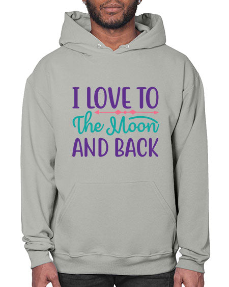 i love to the moon and back 6# - moon- Hoodie