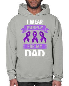 i wear purple for dad 169# - alzheimers- Hoodie